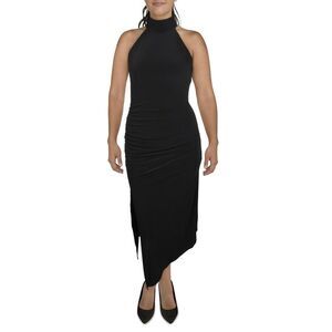 Taylor Womens Black Side Slit Long Formal Cocktail and Party Dress NWOT